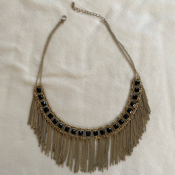 Black and gold chain necklace - Picture 2 of 4